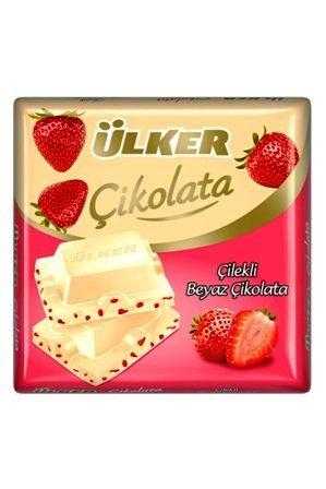 Ulker Kare Çilekli Parçacıklı Beyaz Çikolata 60 gr-img
